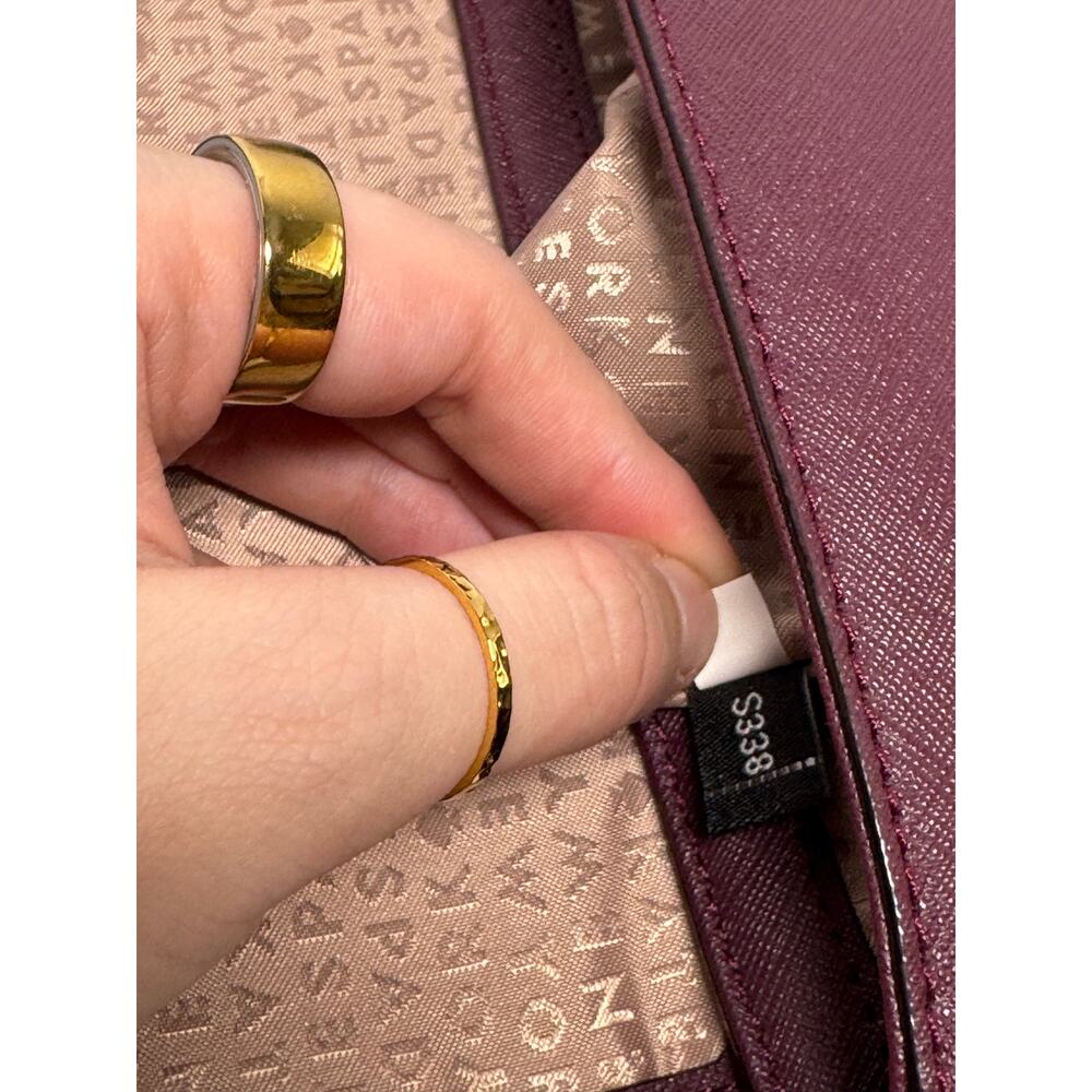 Kate Spade Laurel Way Greer Crossbody Bag in Deep Plum Saffiano - Picture 13 of 13